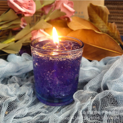 Wishing Ceremony Candle Prayer Glass Crystal Three Eight-pointed Stars Candle